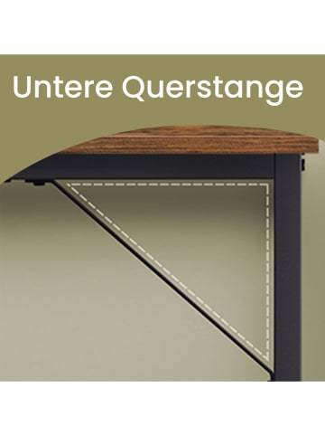 Songmics Bureau bruin/zwart - (B)100 x (H)76 x (D)50 cm