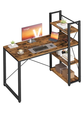 Songmics Schreibtisch in Braun/ Schwarz - (B)97 x (H)120 x (T)56 cm