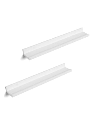 Songmics 2er-Set: Wandregale in Weiß - (L)60 cm