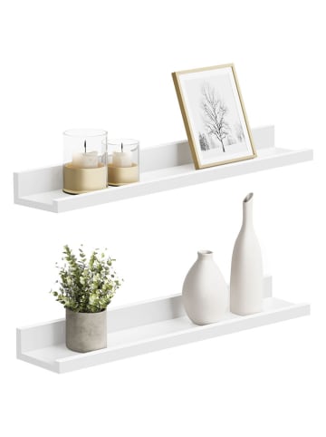 Songmics 2er-Set: Wandregale in Weiß - (L)60 cm
