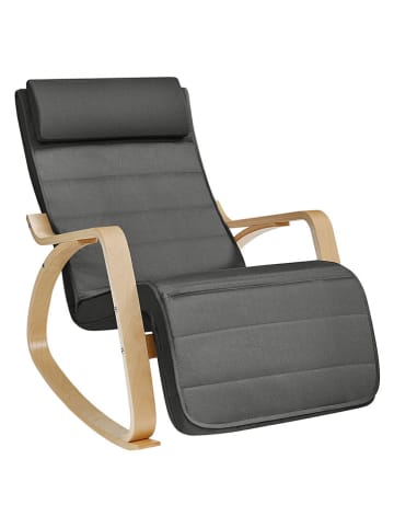 Songmics Fotel w kolorze szaro-jasnobrązowym - 55 x 84 cm