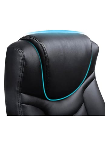 Songmics Krzesło biurowe w kolorze czarno-turkusowym - 74 x 120 x 67 cm