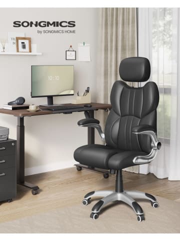 Songmics Krzesło biurowe w kolorze czarnym - 70 x 137 cm
