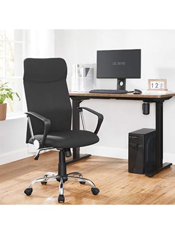 Songmics Krzesło biurowe w kolorze czarnym - 63 x 120 x 63 cm