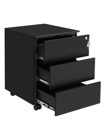 Songmics Szafka w kolorze czarnym na dokumenty - 39 x 55 x 45 cm