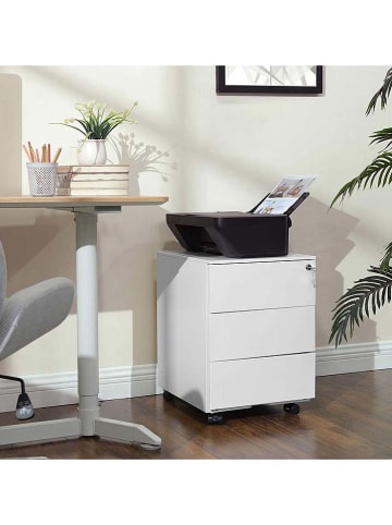 Songmics Aktenschrank in Weiß - (B)39 x (H)55 x (T)45 cm