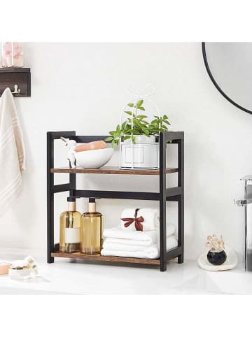 Songmics Regał w kolorze brązowo-czarnym - 42 x 43 x 18 cm