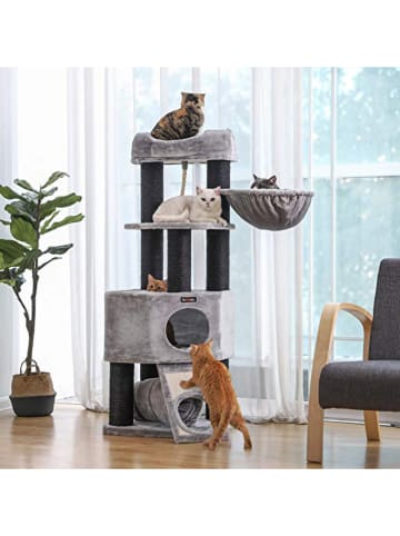 Songmics Krabpaal lichtgrijs/zwart - (B)50 x (H)141 x (D)50 cm