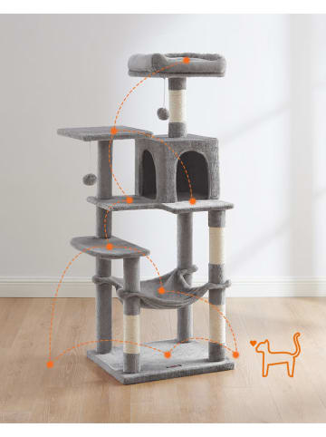 Songmics Drapak w kolorze jasnoszaro-kremowym - 55 x 143 x 45 cm