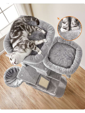 Songmics Drapak w kolorze jasnoszaro-kremowym - 111 x 206 x 58,5 cm