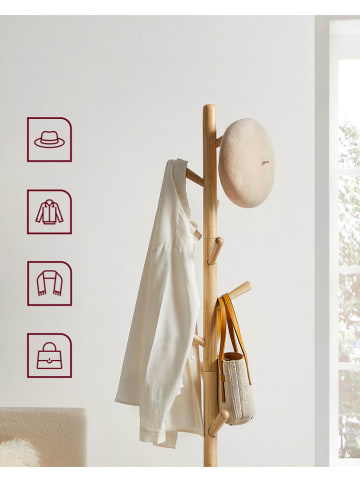 Songmics Wieszak w kolorze jasnobrązowym - wys. 173 cm