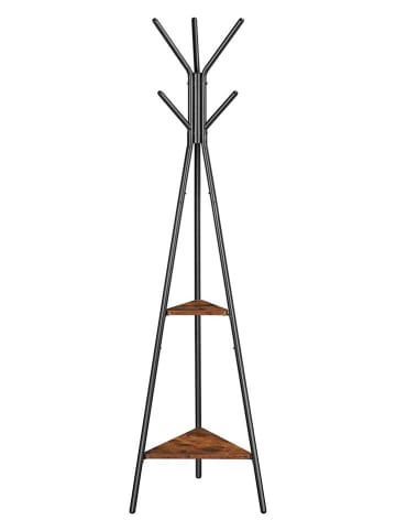 Songmics Wieszak stojący w kolorze czarno-jasnobrązowym - 50 x 181,6 x 43,5 cm