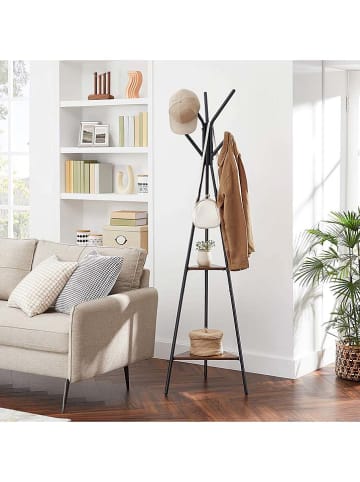 Songmics Garderobe in Schwarz/ Hellbraun - (B)50 x (H)181,6 x (T)43,5 cm