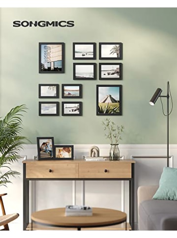 Songmics 10-delige set: fotolijsten zwart - (B)16 x (H)21,1 cm