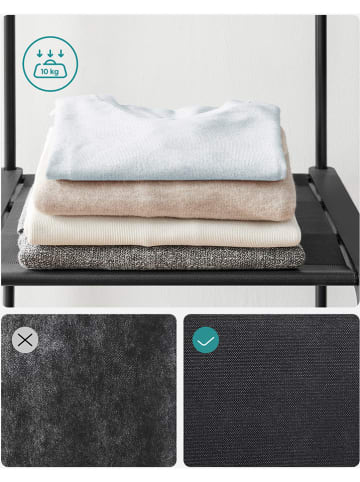 Songmics Standgarderobe in Schwarz - (B)138 x (H)182 x (T)43 cm