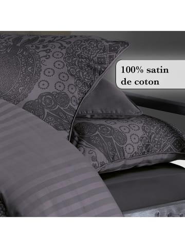CXL by Christian Lacroix Satin-Spannbettlaken in Anthrazit