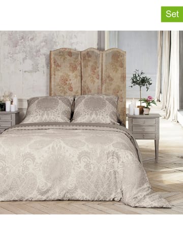 CXL by Christian Lacroix 2-delige set: satijnen beddengoedset taupe