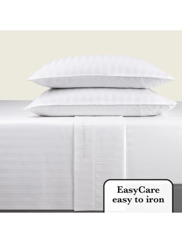 CXL by Christian Lacroix 4-delige set: satijnen bedlakens en kussenslopen wit