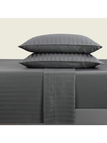 CXL by Christian Lacroix 4tlg. Set: Satin-Bettlaken und Kissenbezüge in Grau