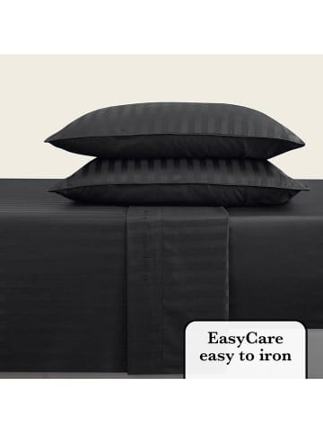 CXL by Christian Lacroix 4-delige set: satijnen bedlakens en kussenslopen zwart