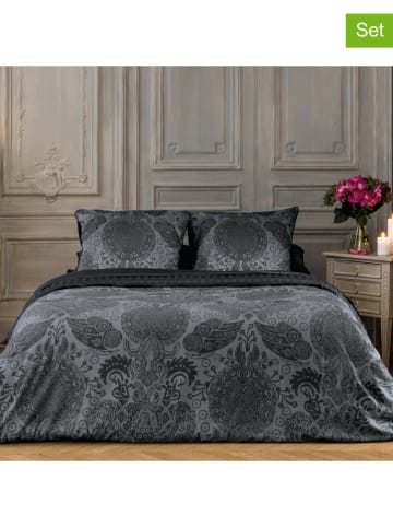 CXL by Christian Lacroix 2-delige set: satijnen kussenslopen donkergrijs