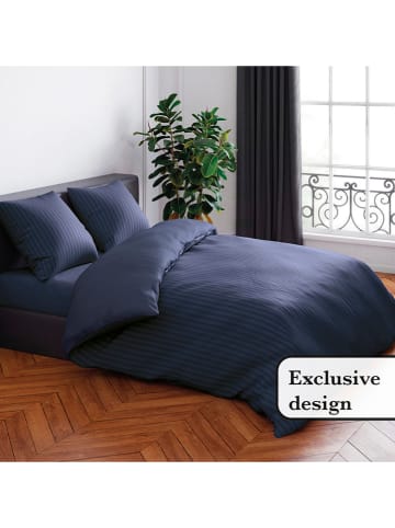 CXL by Christian Lacroix Satin-Bettwäsche-Set in Dunkelblau