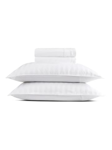 CXL by Christian Lacroix 5tlg. Set: Satin-Bettlaken und Kissenbezüge in Weiß