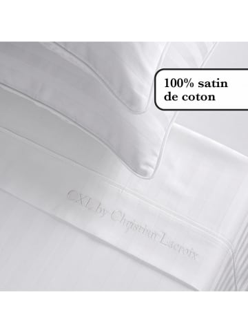 CXL by Christian Lacroix 5-delige set: satijnen bedlakens en kussenslopen wit