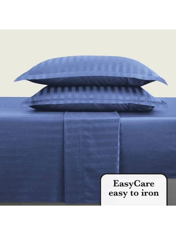 CXL by Christian Lacroix 4tlg. Set: Satin-Bettlaken und Kissenbezüge in Blau