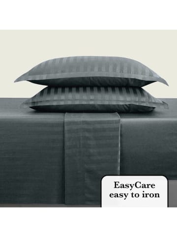 CXL by Christian Lacroix 4tlg. Set: Satin-Bettlaken und Kissenbezüge in Anthrazit