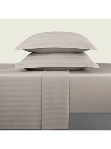 CXL by Christian Lacroix 5-delige set: satijnen bedlakens en kussenslopen taupe