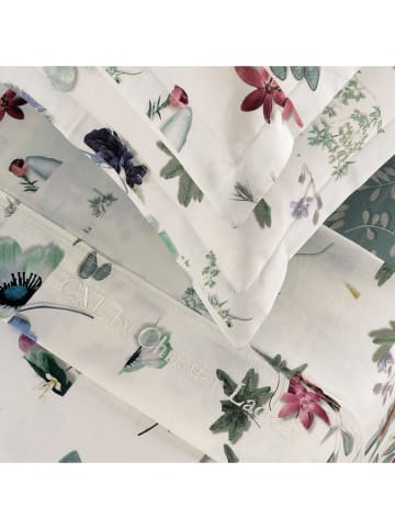 CXL by Christian Lacroix 4tlg. Set: Satin-Bettlaken und Kissenbezüge in Weiß/ Mint
