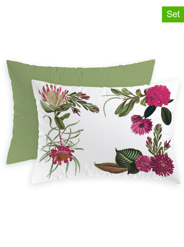 CXL by Christian Lacroix 2-delige set: satijnen kussenslopen groen/meerkleurig