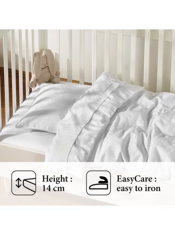 CXL by Christian Lacroix Satynowe prześcieradło w kolorze białym na gumce