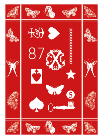 CXL by Christian Lacroix 2-delige set: theedoeken rood/wit