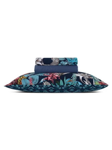 CXL by Christian Lacroix 3-częściowy zestaw satynowy w kolorze granatowym ze wzorem