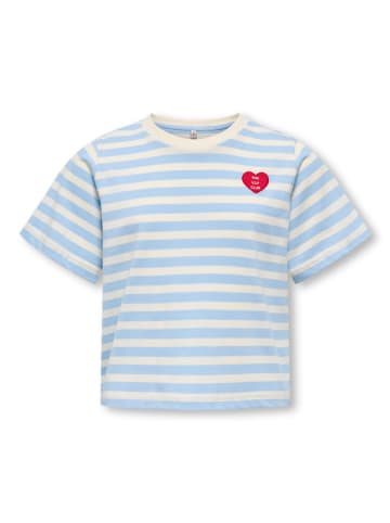 KIDS ONLY Koszulka "Livina" w kolorze błękitno-kremowym