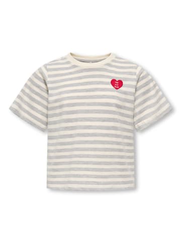 KIDS ONLY Shirt "Livina" in Grau/ Beige