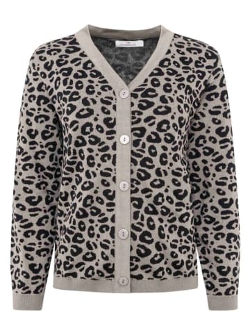 Zwillingsherz Cardigan "Leo" in Grau/ Schwarz