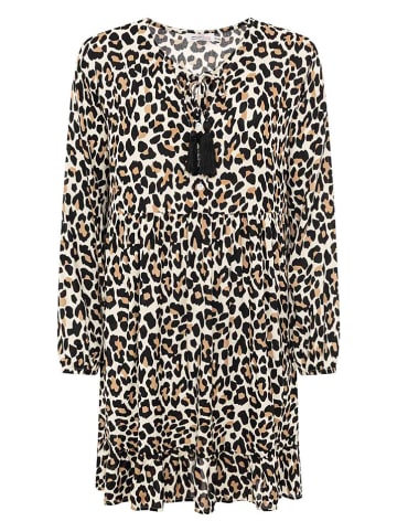 Zwillingsherz Jurk "Leo Dream" crème/beige/zwart