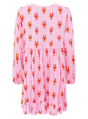 Zwillingsherz Sukienka "Lobsters & Stripes" w kolorze jasnoróżowym