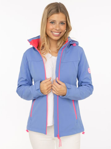 Zwillingsherz Softshelljacke "Glücksmomente" in Hellblau/ Pink