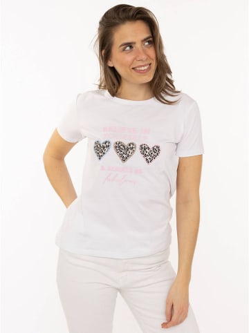 Zwillingsherz Shirt "Always Believe" in Weiß