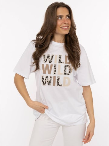 Zwillingsherz Shirt "Wild Wild Wild" in Weiß