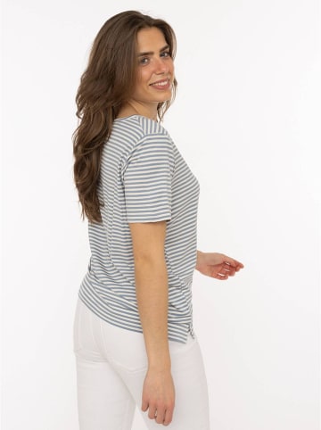 Zwillingsherz Koszulka w kolorze szaro-białym