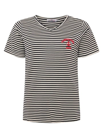 Zwillingsherz Shirt "Heimatgefühl" in Schwarz/ Weiß