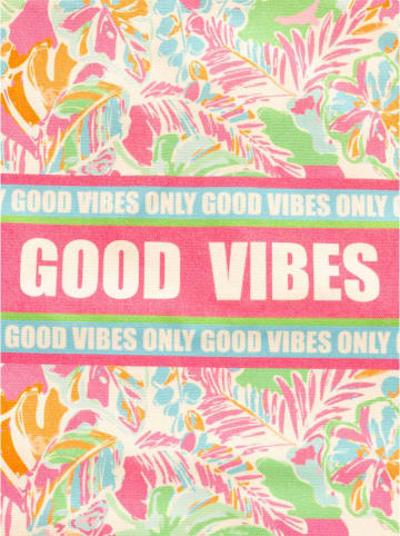 Zwillingsherz Shopper "Good Vibes" in Bunt - (B)36 x (H)46 cm