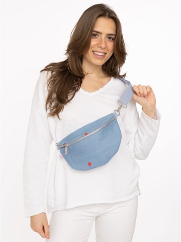 Zwillingsherz Brustbeutel in Hellblau - (B)28 x (H)18 cm