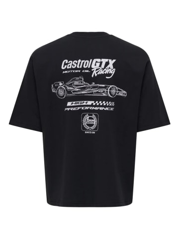 ONLY & SONS Junior Shirt "Castrol" zwart