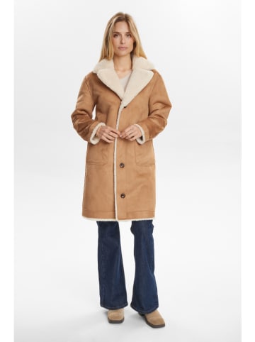 NÜMPH Omkeerbare tussenmantel "Nuelliot" camel/crème